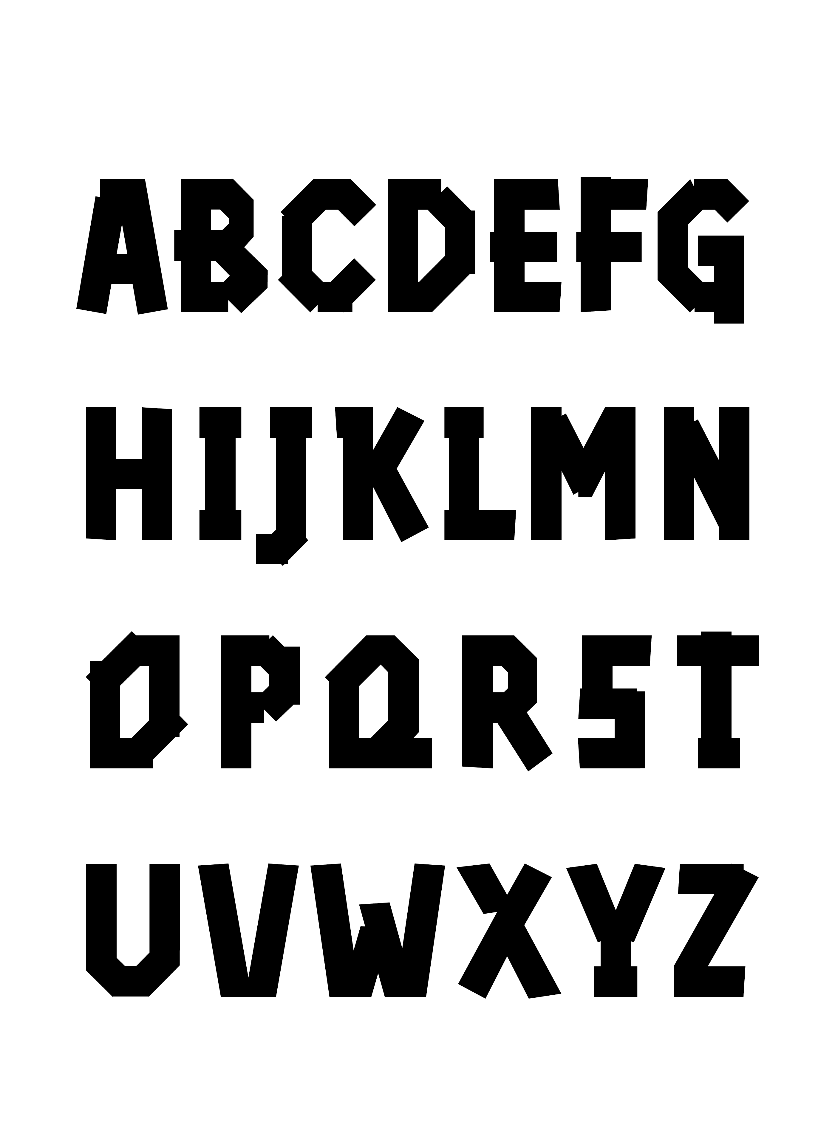 Custom font for a theatre performance